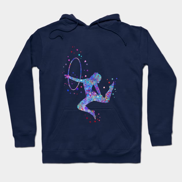 Gymnastics girl Hoodie by RosaliArt